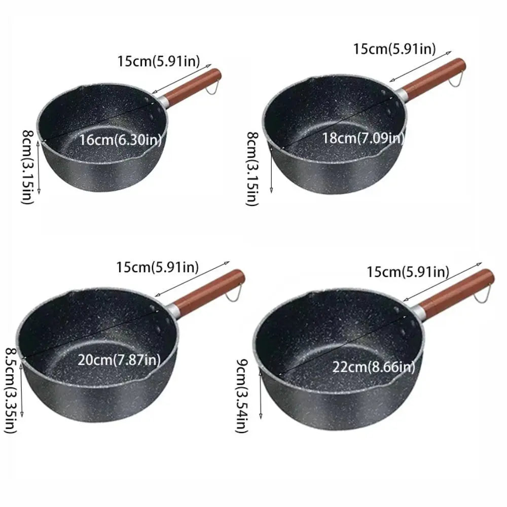 Cacerola antiadherente para leche con tapa y boquilla vertedora | Ideal para cocinar