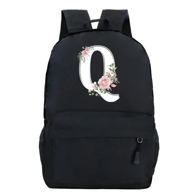 Stylish Pink Floral Backpack for College Students | Trendy Floral Design