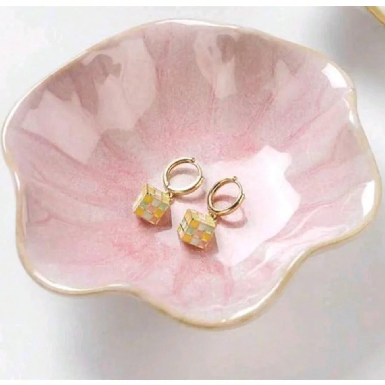 Lotus-Shaped Ceramic Tray | Ideal for Jewelry & Home Decor