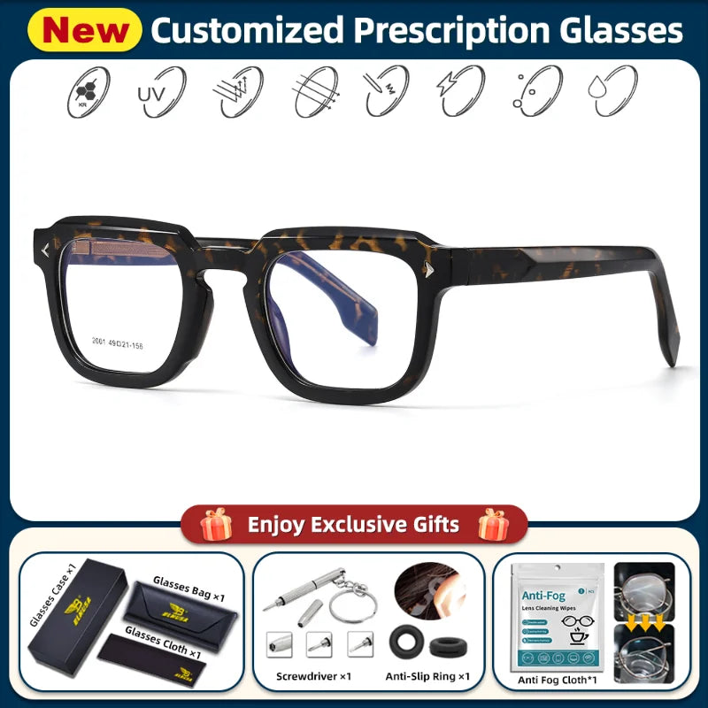 Retro Polygonal Prescription Glasses | Anti-Blue Light Eyewear