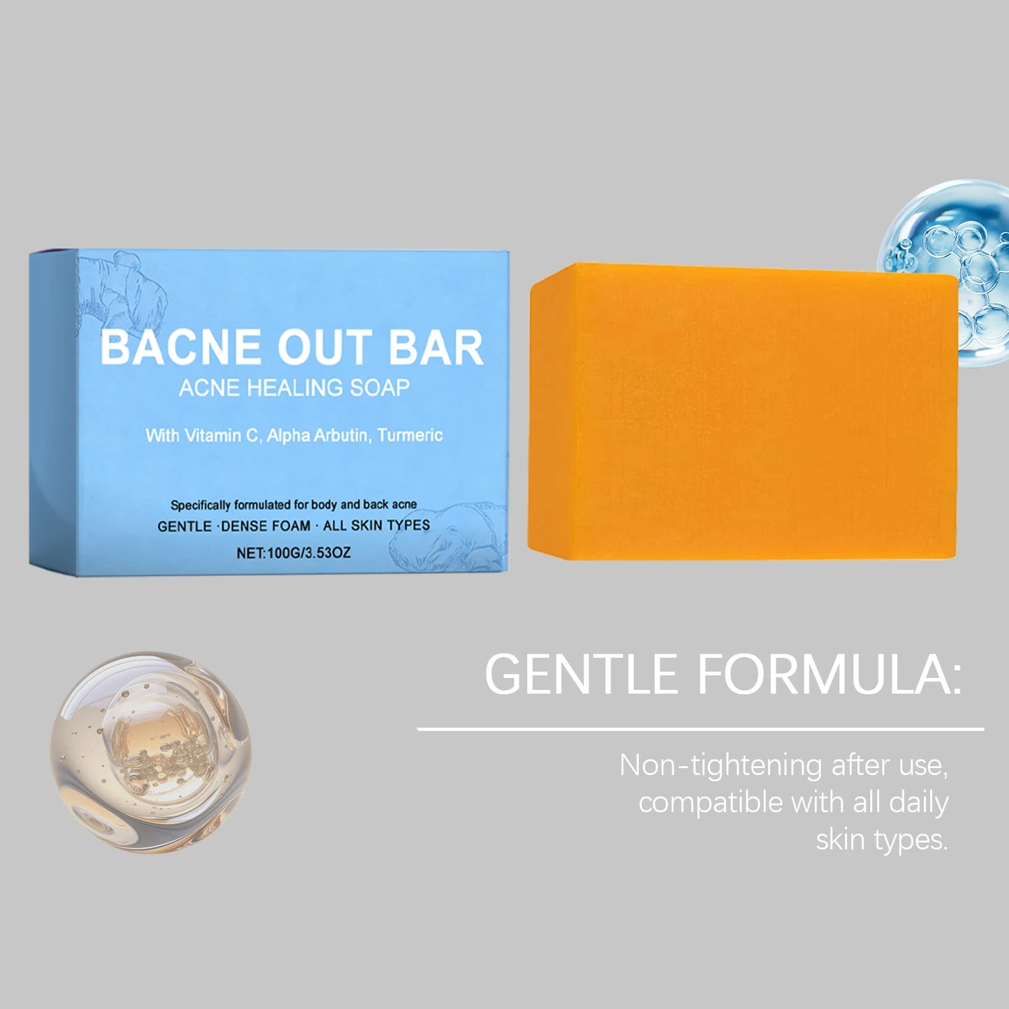 Turmeric Lightening Soap | Exfoliating Body Soap for Acne Control
