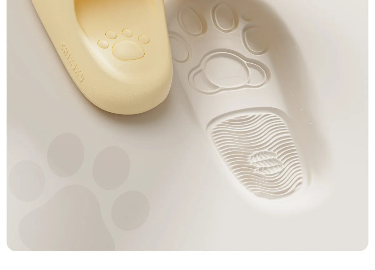 Cute Cat Paw Summer Slippers for Men and Women | Funny Cartoon Slides