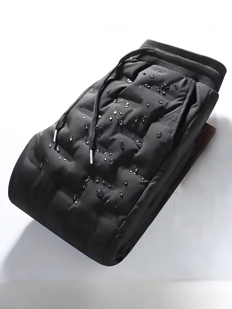 Outdoor Winter Thicken Warm Pants Men Waterproof Padded Cotton Jogger Pants Casual Sport Sweatpants Thermal Lightweight Trousers