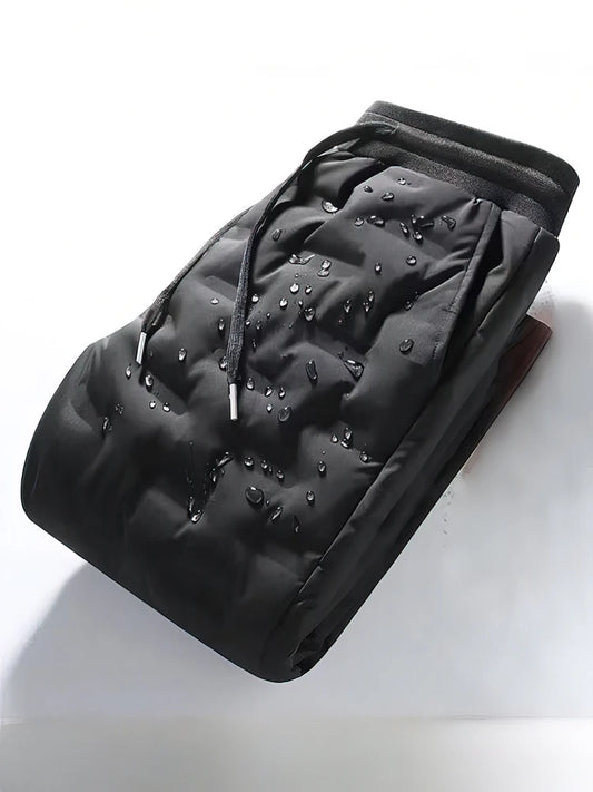 Outdoor Winter Thicken Warm Pants Men Waterproof Padded Cotton Jogger Pants Casual Sport Sweatpants Thermal Lightweight Trousers