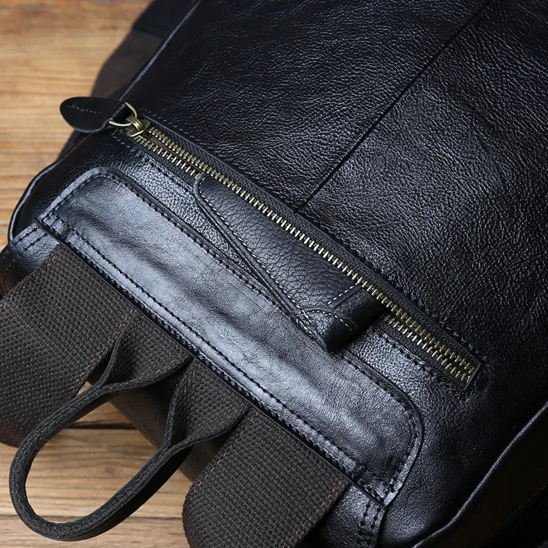 Handmade Leather Men's Backpack | Stylish Cowhide Computer Bag