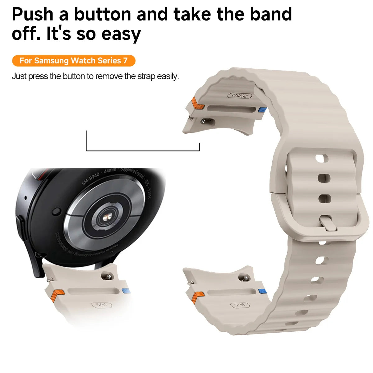Comfort Silicone Sport Replacement Band for Smartwatches