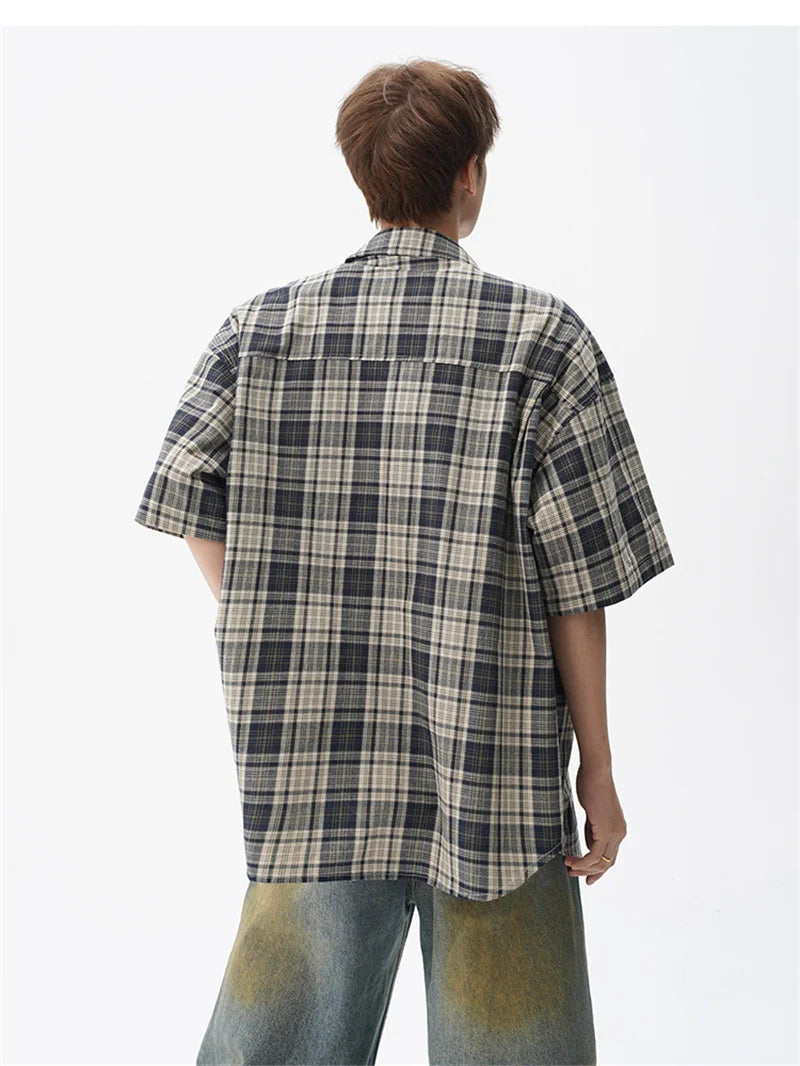 Men's Summer Fashion Plaid Short Sleeve Shirt | Stylish Casual Wear