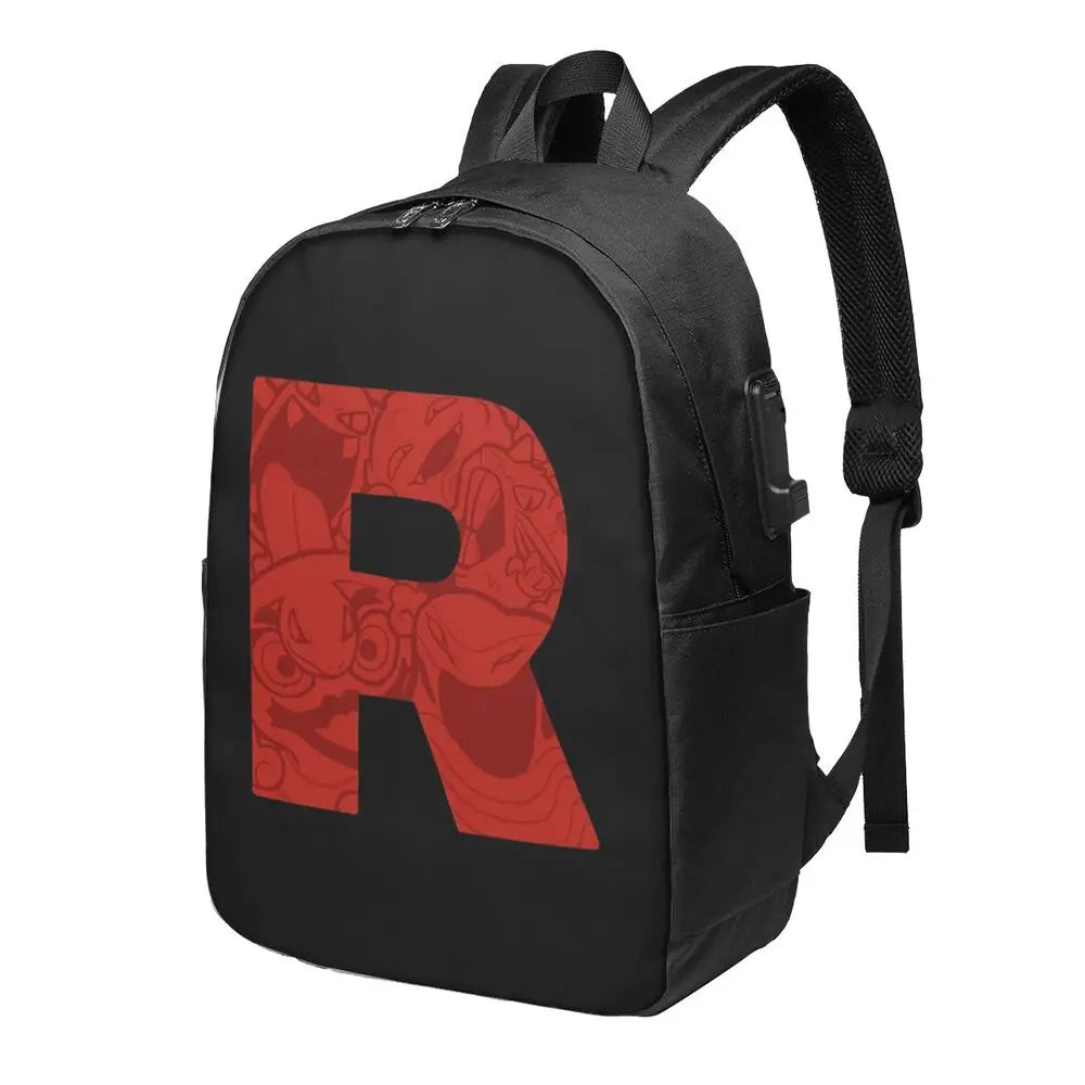 Versatile Letter R Logo Backpack for Travel and College Use