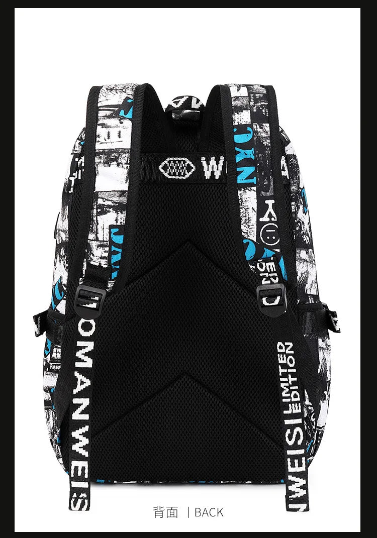 Cartoon Shark Print Backpack | Perfect for Primary School Students