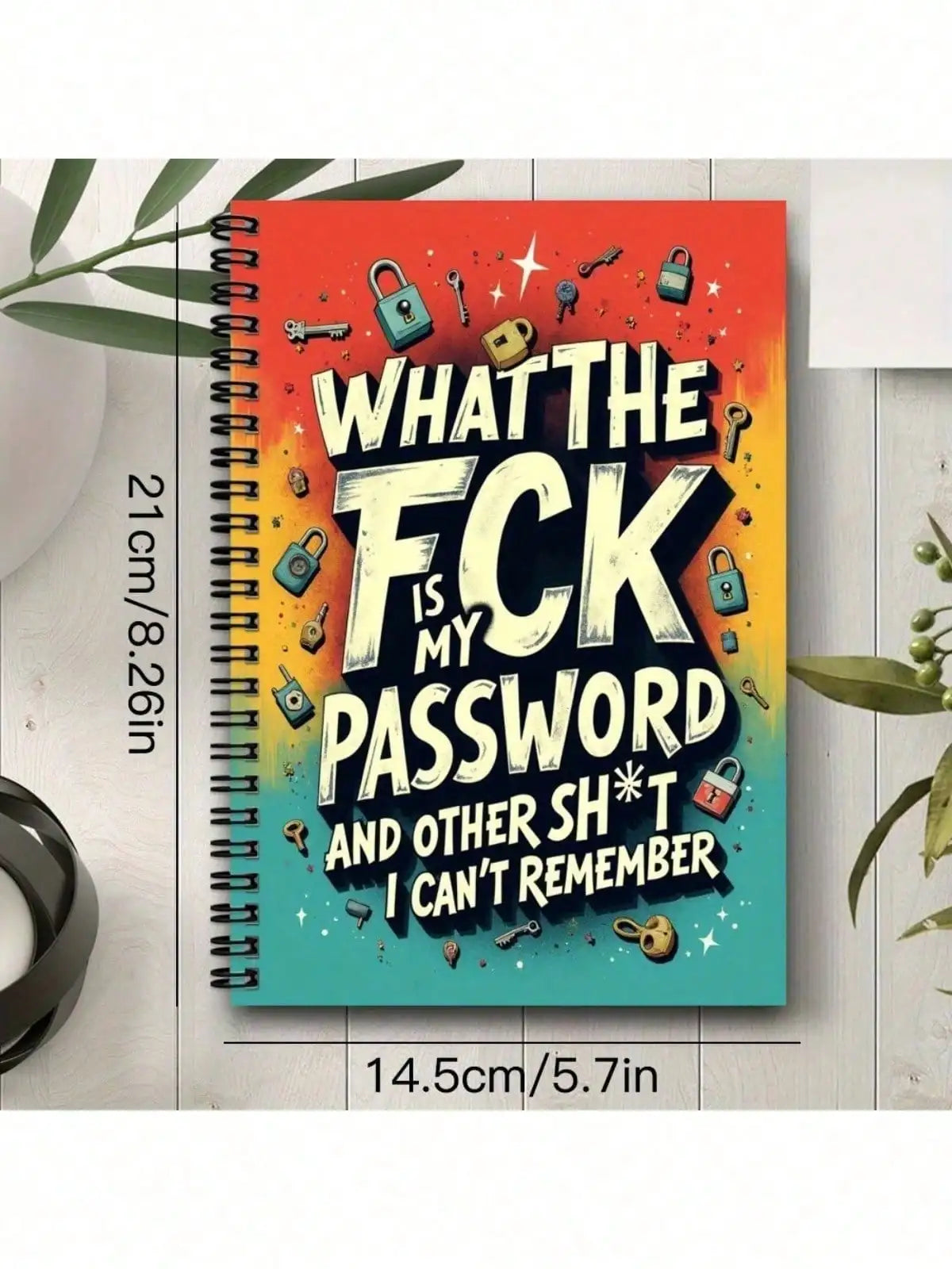Spiral Password Notebook | Secure Internet Login Keeper