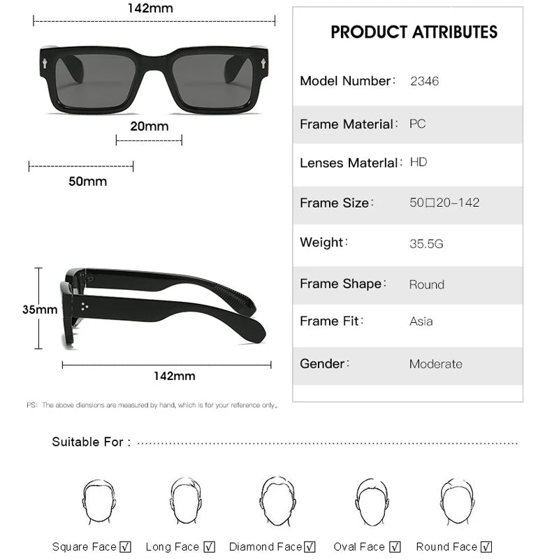 Stylish Rivet Sunglasses | Retro UV400 Eyewear for Everyone