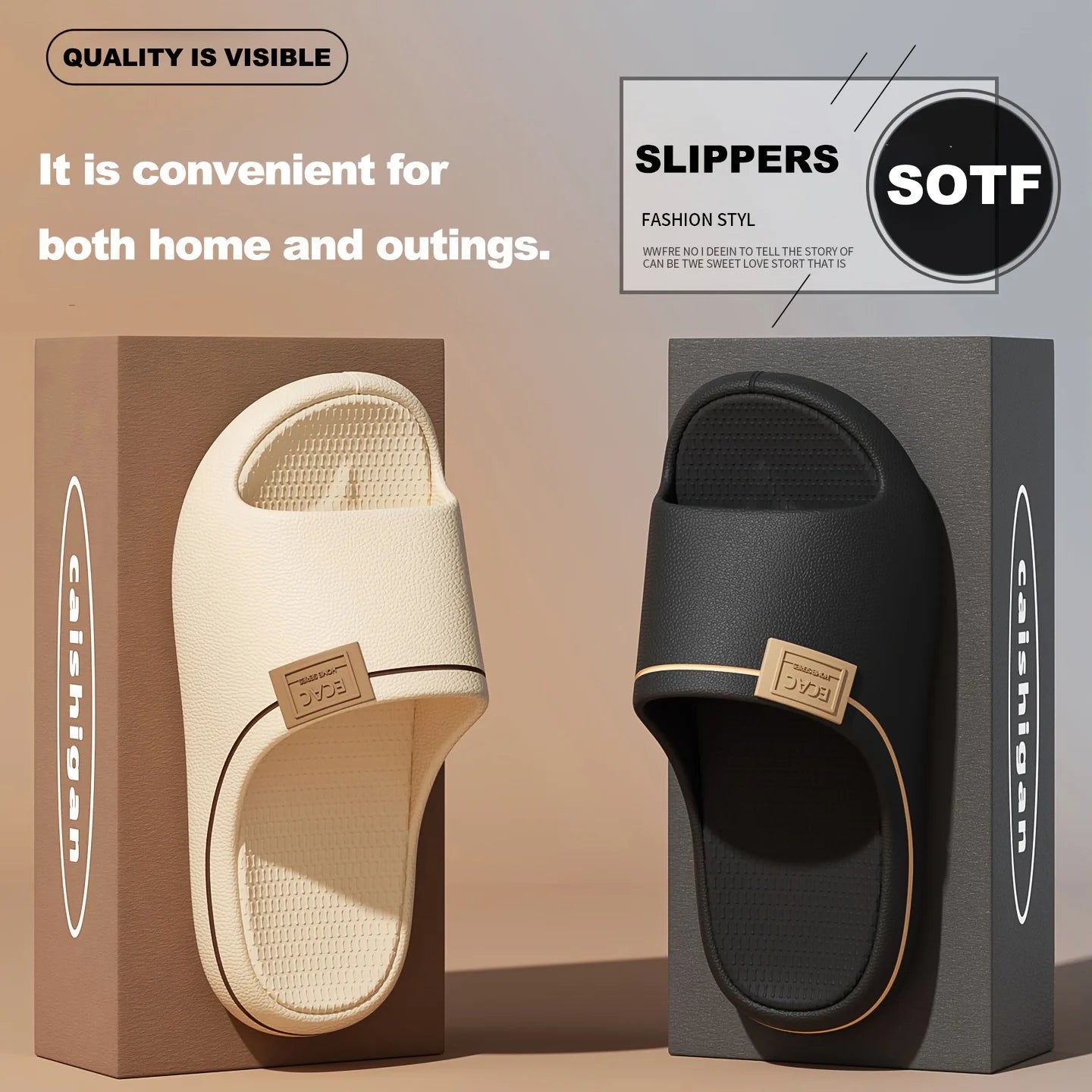 Unisex Summer EVA Slippers | Soft Non-Slip Slides for Home Comfort