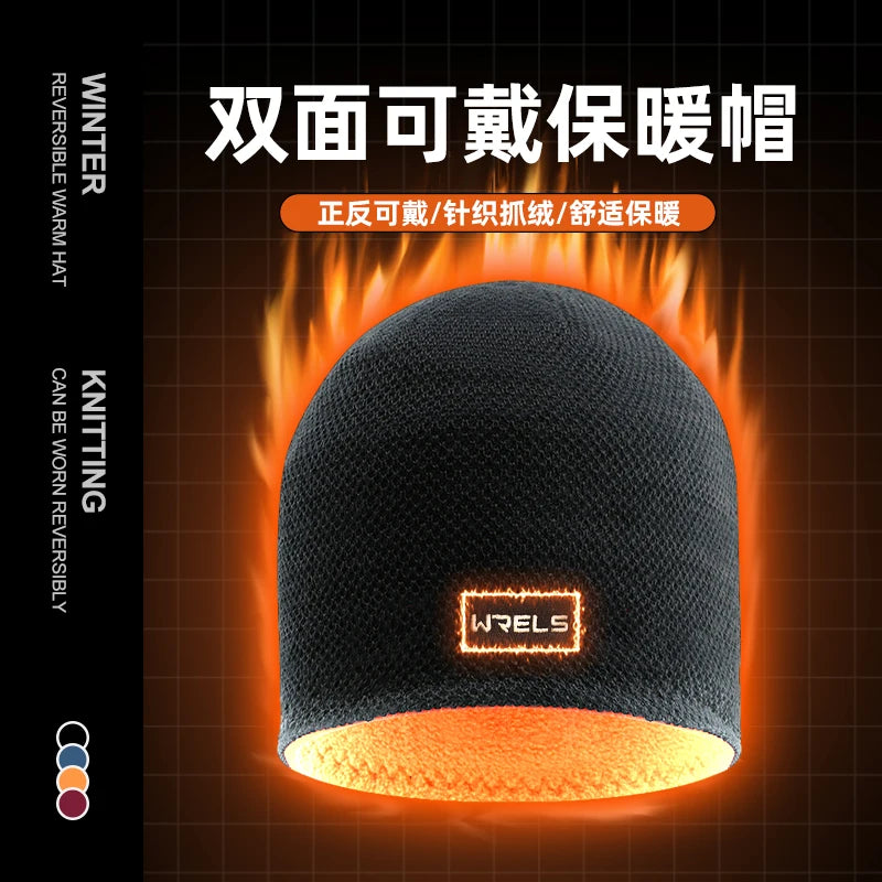 Unisex Two-Sided Fleece Hat | Warm Windproof Outdoor Sports Cap