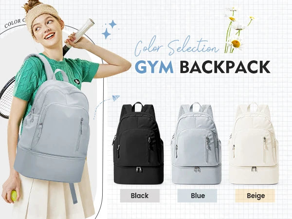 Versatile Sports Backpack | Waterproof Travel Bag with Shoe Compartment