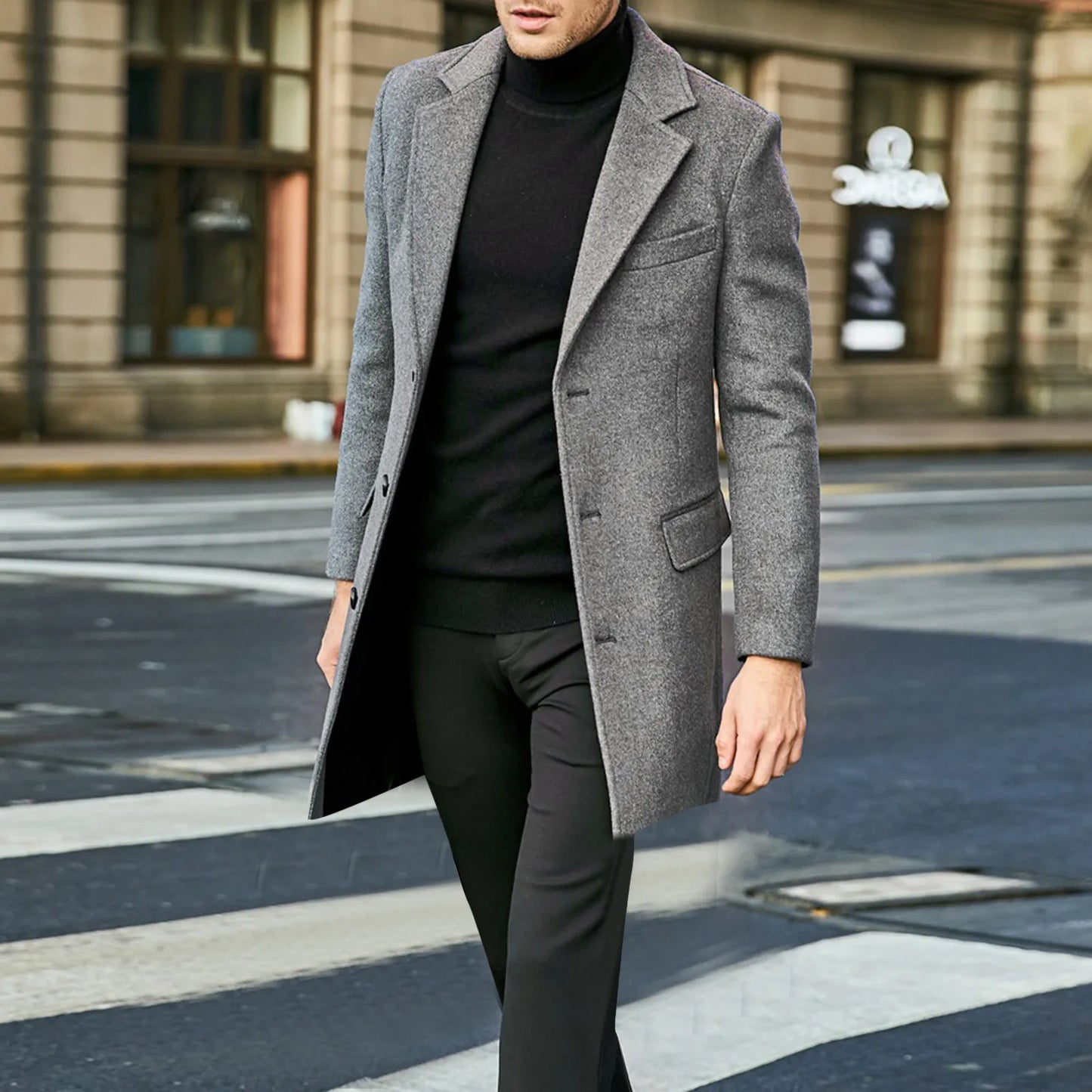 Casual Men's Windbreaker Jacket for Autumn & Winter Wear