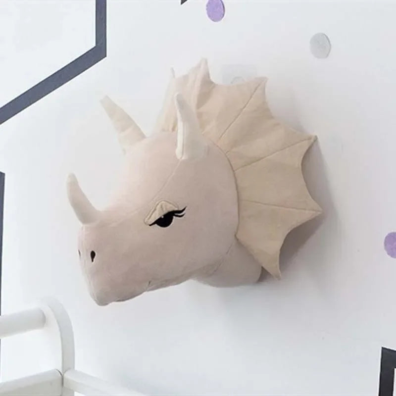 Animal Head Wall Decor | Cute Plush Animal Hanging Mounts for Kids