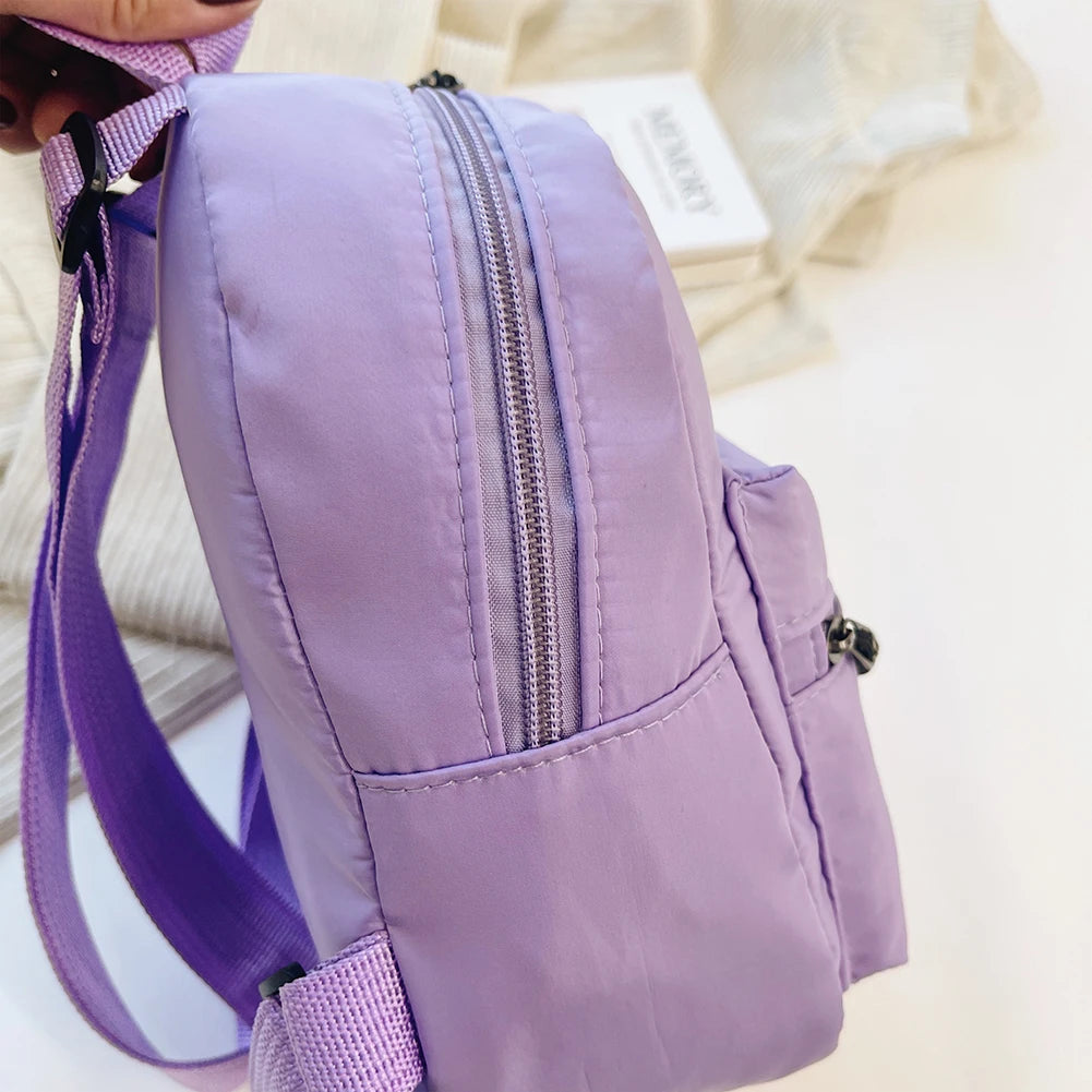 Stylish Solid Color Mini Backpack for Women | Casual Travel Rucksack