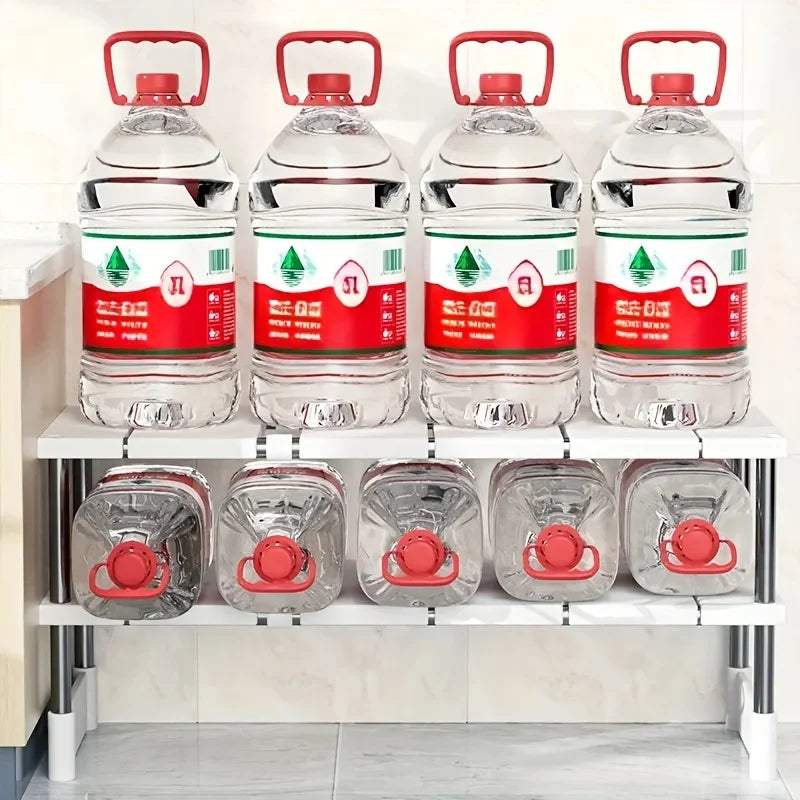 Adjustable Under Sink Storage Rack | Expandable Cabinet Organizer