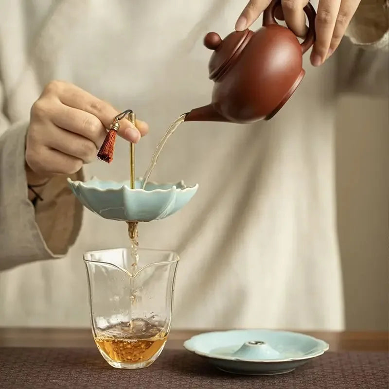 Creative Handmade Rotating Umbrella Tea Filter Set | Anti-Scald Ornament