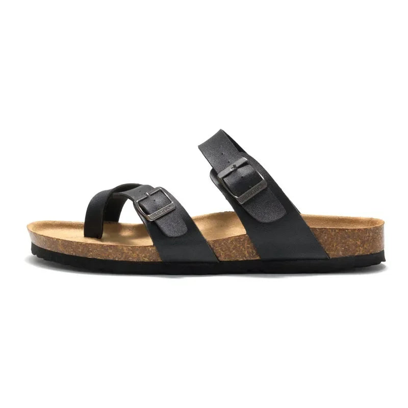 Men's Non-Slip Slippers with Cork Metal Buckle | Waterproof Outdoor Wear