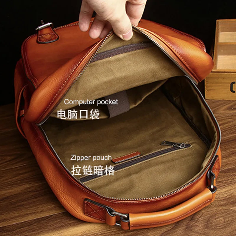 Men's Advanced Leather Backpack | Large Capacity Casual Bag