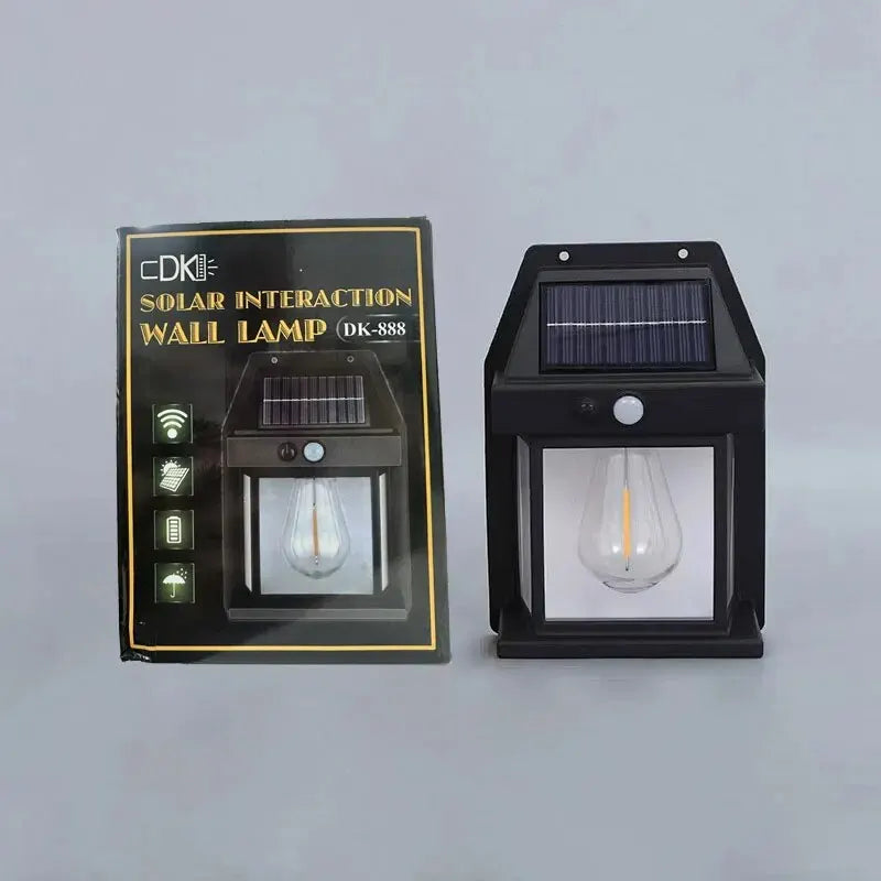 Lámpara Solar de Pared con Sensor de Movimiento | Iluminación Exterior Impermeable