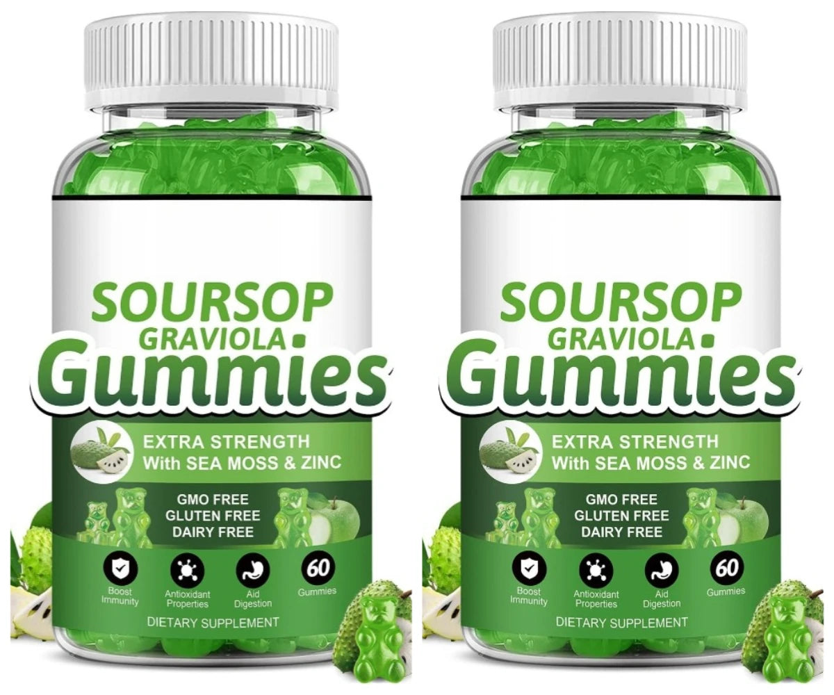 Soursop Graviola Gummies with Sea Moss & Vitamin C | Immune Support