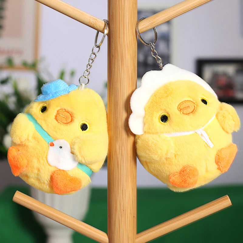 Llavero de peluche de mini pollo lindo | Adorable colgante para bolso