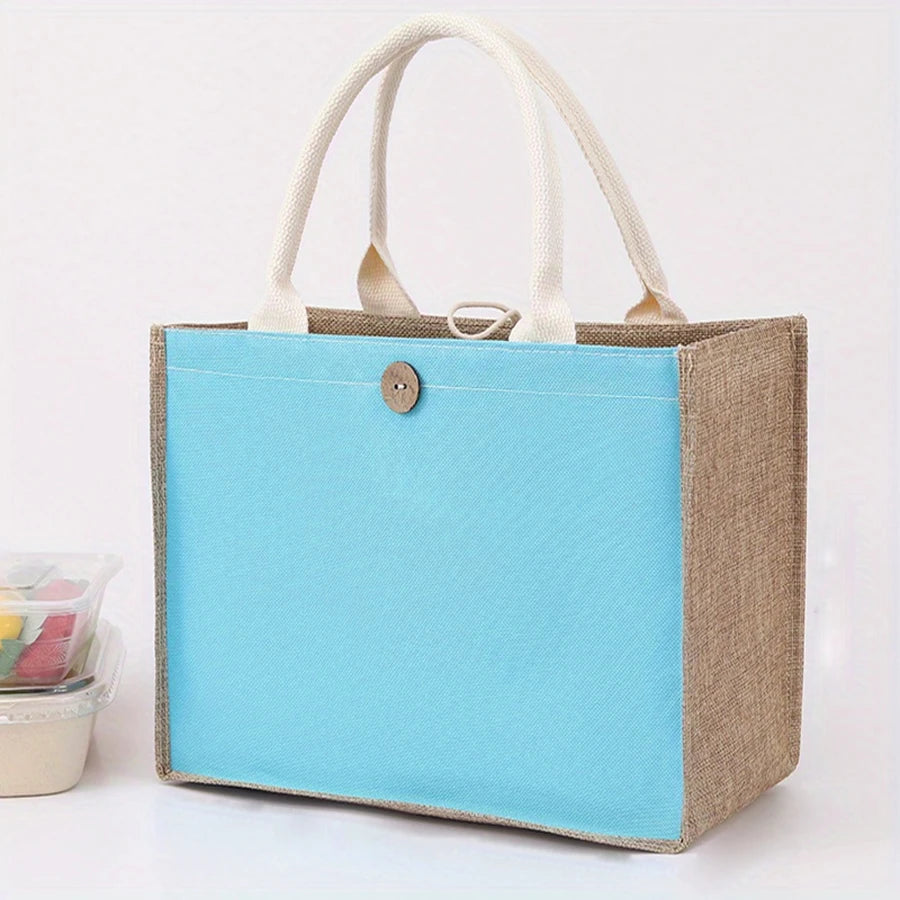 Large Capacity Linen Tote Bag | Versatile Shoulder Bag for Commuting