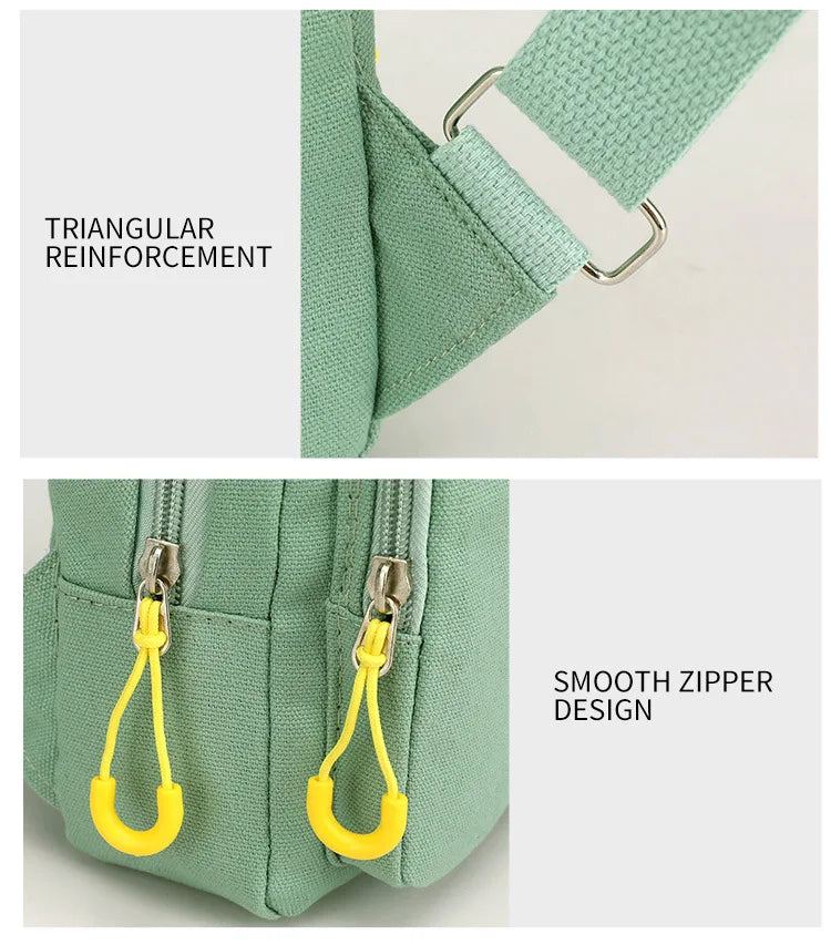 Chic Embroidered Canvas Chest Bags for Women | Versatile Crossbody Style