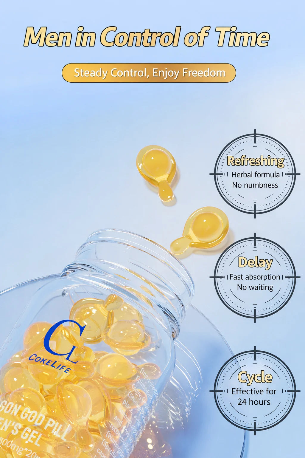 Gentle Male Delay Capsules | Enhance Intimacy & Pleasure