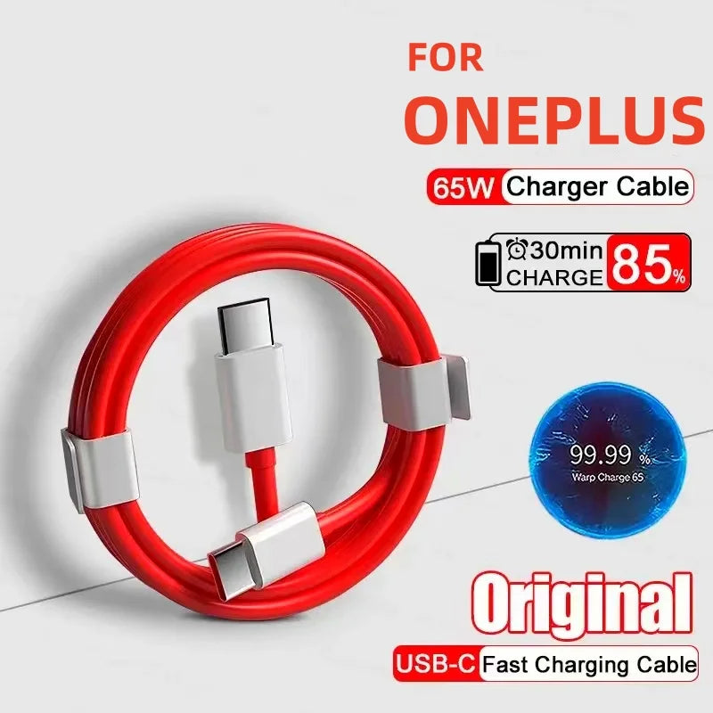 65W Supervooc Fast Charger Cable | USB C to Type C for Quick Charging