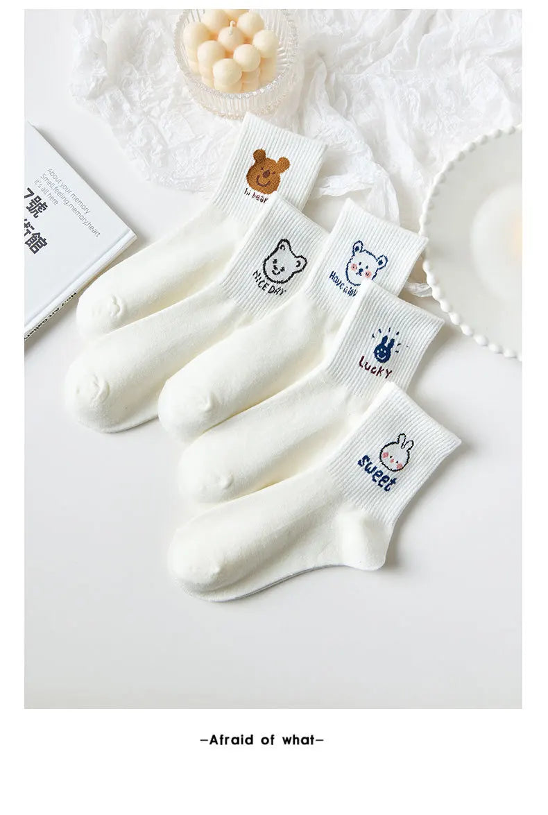 Women's Winter Cartoon Bear Socks | Cute Kawaii Style Collection