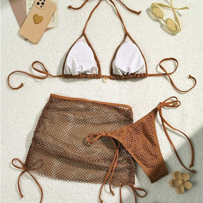 Stylish Three-Piece Bikini Set | Perfect for Beach & Pool Days