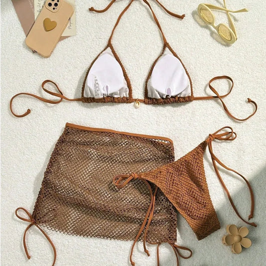 Stylish Three-Piece Bikini Set | Perfect for Beach & Pool Days