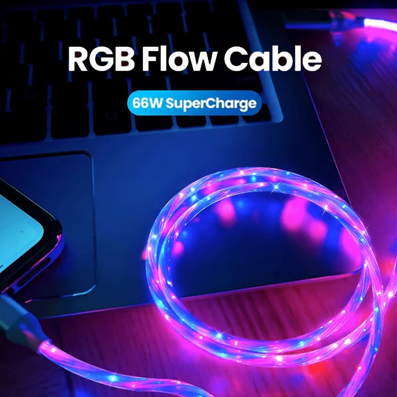 Luminous RGB LED Type C USB Cable | Fast Charger Data Cord