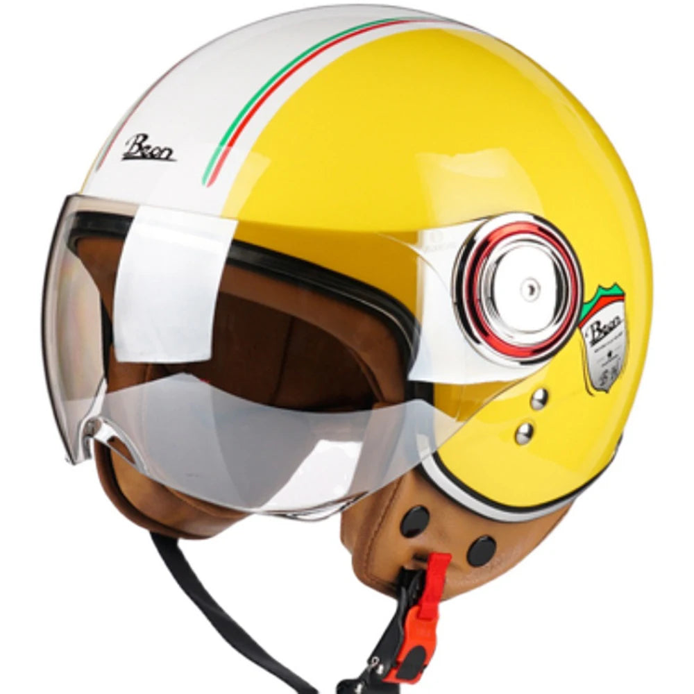 Vintage Open Face Motorcycle Helmet | Retro Style Protection Gear