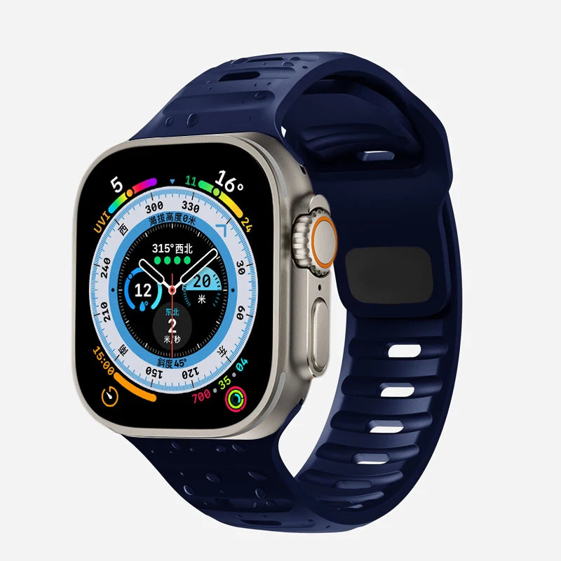 Flexible Silicone Sport Strap for Smartwatches | Comfort & Style