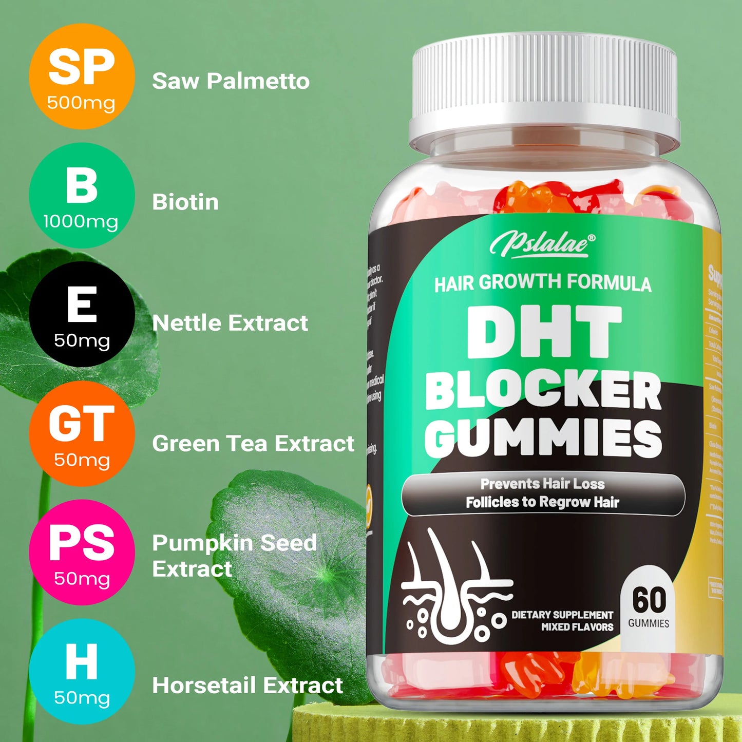 DHT Blocker Gummies for Thinning Hair | Hair Growth Supplement