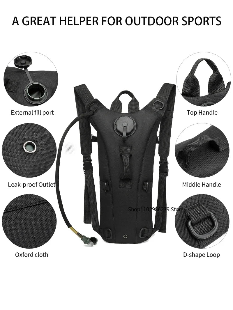 Outdoor Hydration Pack 3L Waterproof Backpack for Active Adventures
