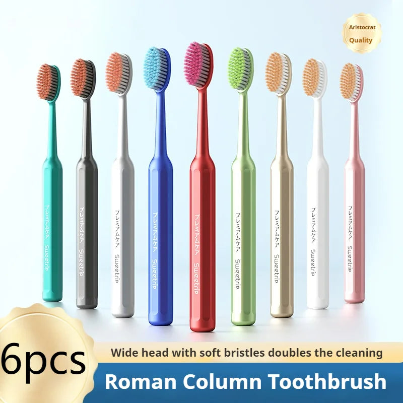 Large Head Wide Toothbrush Set | Deep Cleaning Adult Toothbrushes