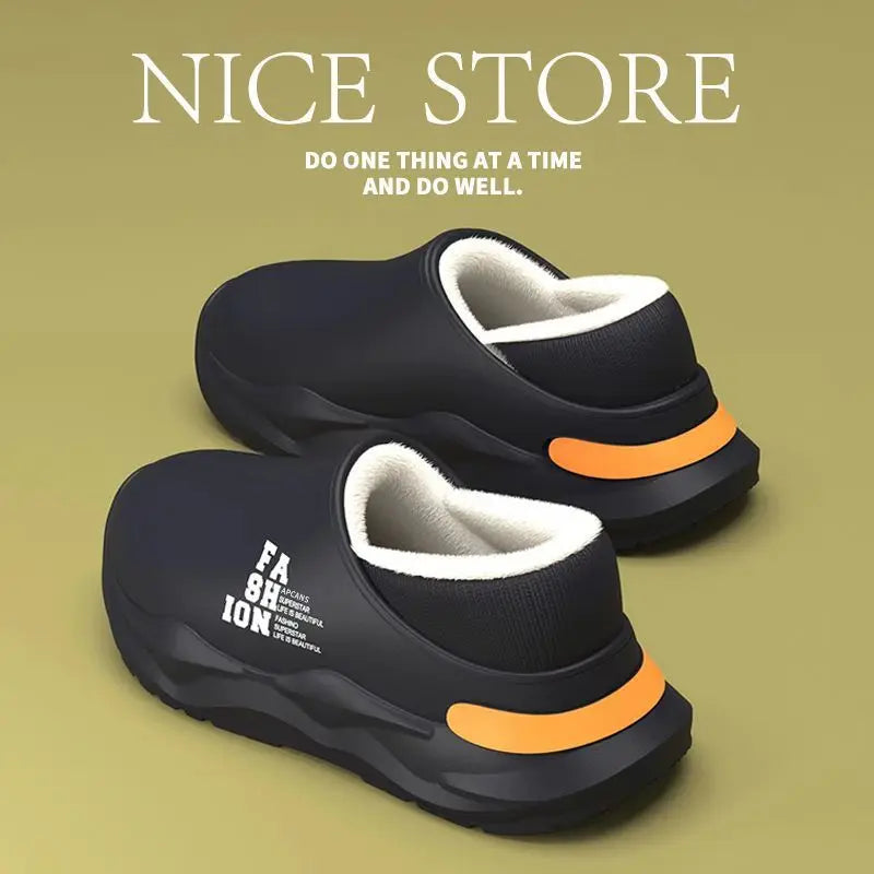 Men's EVA Waterproof Outdoor Slippers | Cozy Winter House Shoes