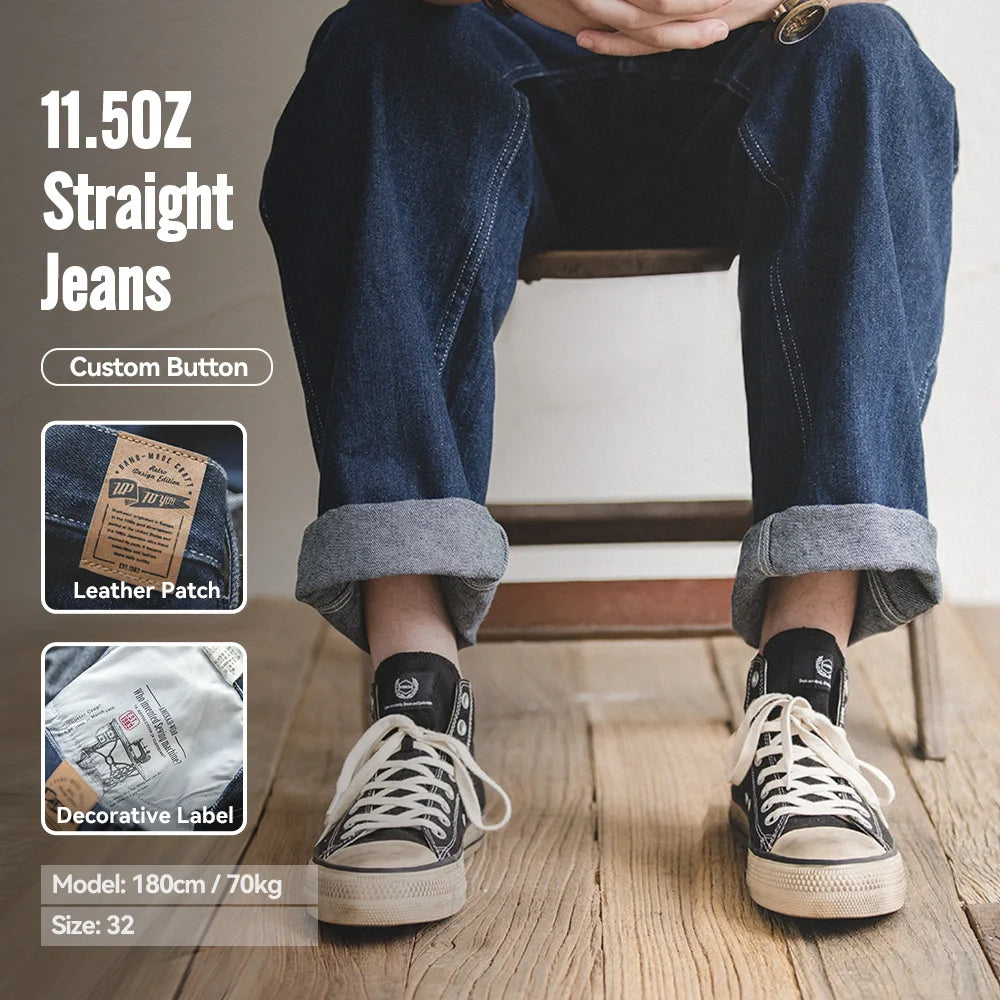 Men's Retro Wide Leg Denim Pants | Oversize Loose Fitting Style