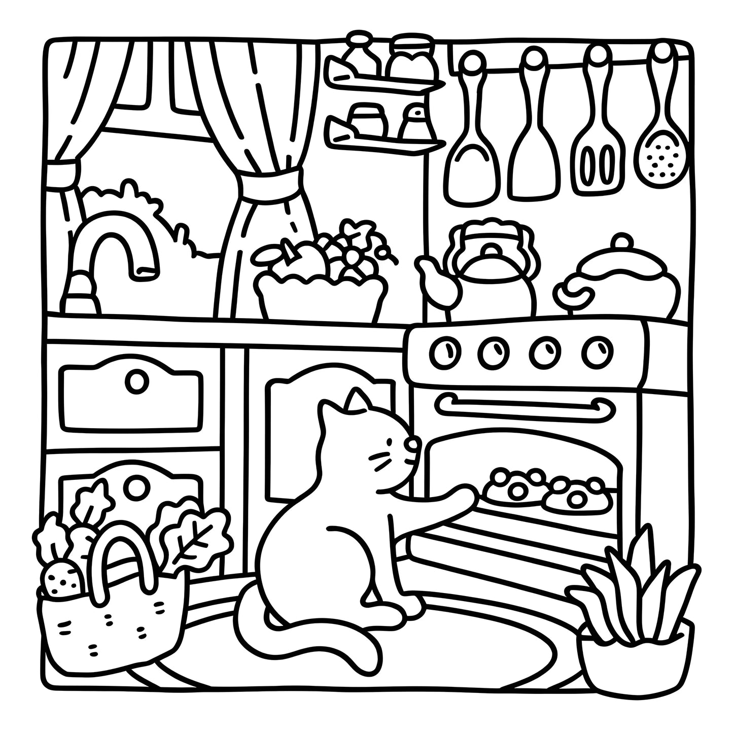 Adult Cat Moments Coloring Book | Relaxation & Fun Gift