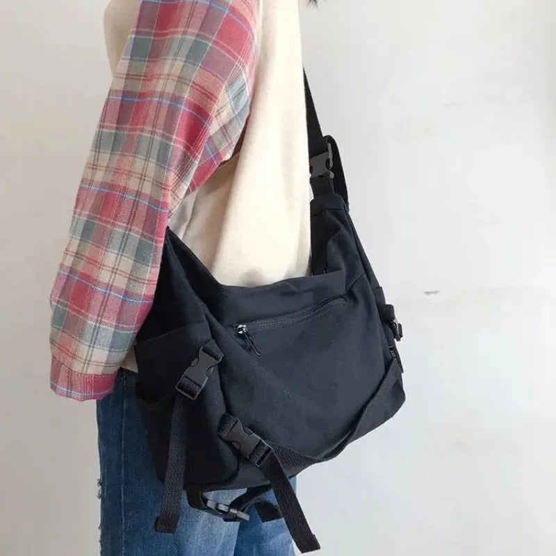 Stylish Canvas Messenger Bag | Versatile & Spacious Travel Companion