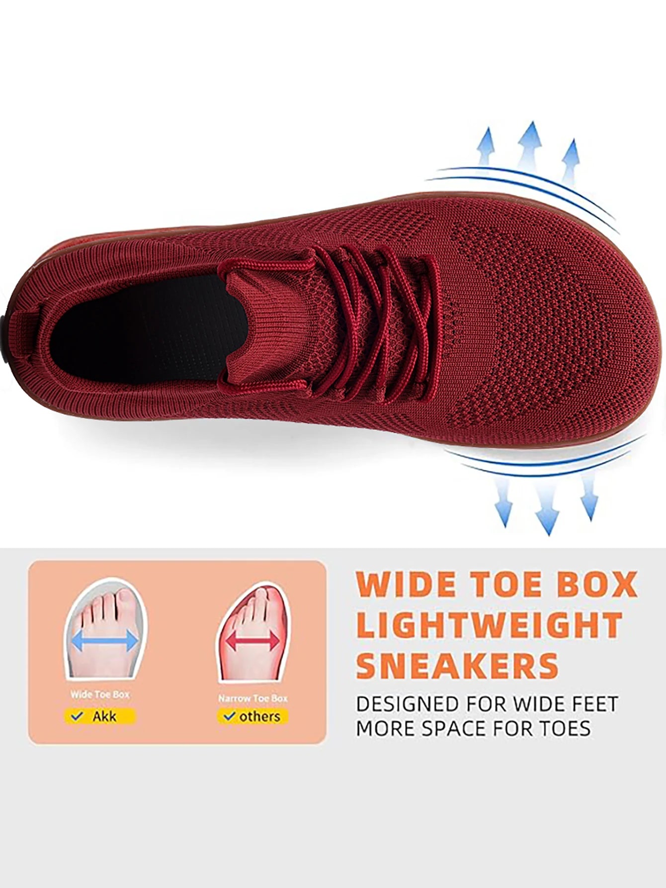 Wide-Toe Men's Casual Shoes | Breathable & Comfortable Sneakers