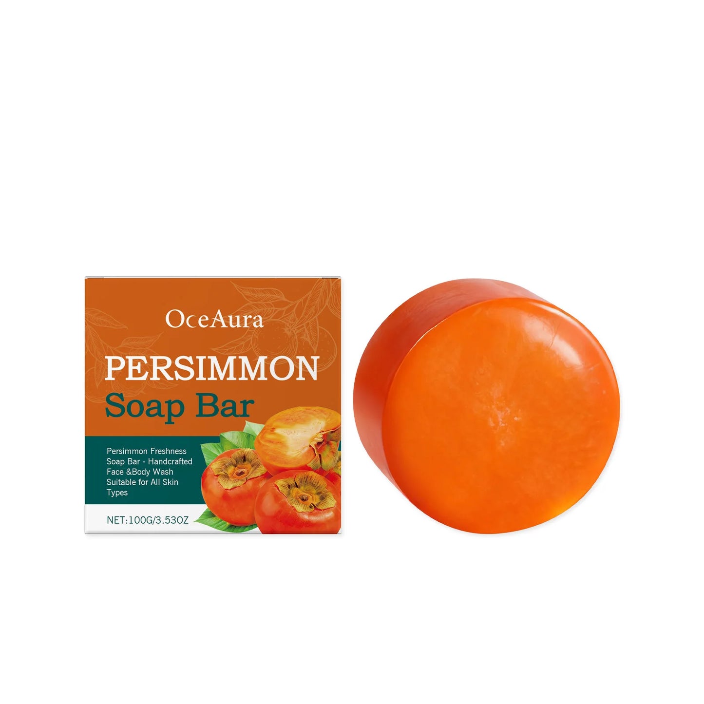 Persimmon Extract Moisturizing Cleansing Soap | Gentle Daily Body Cleanser