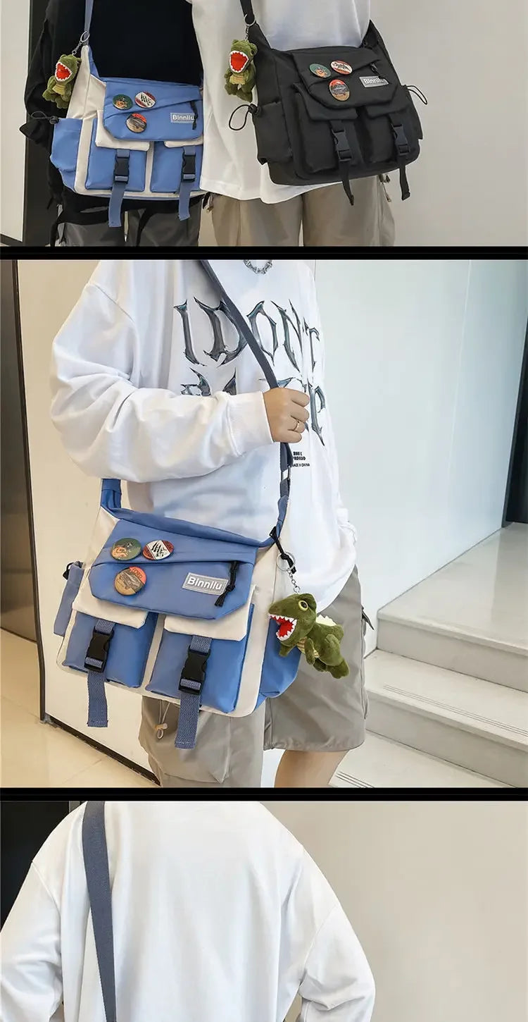 Bandolera de hombre moderna de gran capacidad | Ideal para estudiantes