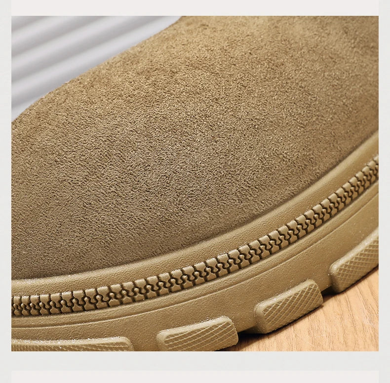 Men's Warm Plush Snow Boots | Cozy Mid-Calf Winter Footwear