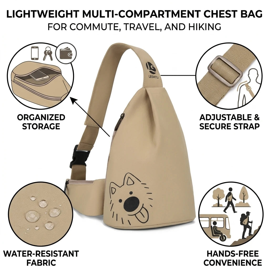 Unisex Waterproof Crossbody Sling Bag for Travel & Outdoor